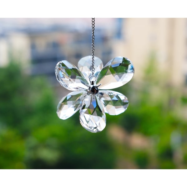 Kristallhänge färgglatt sexbladigt blomhänge, transparent
