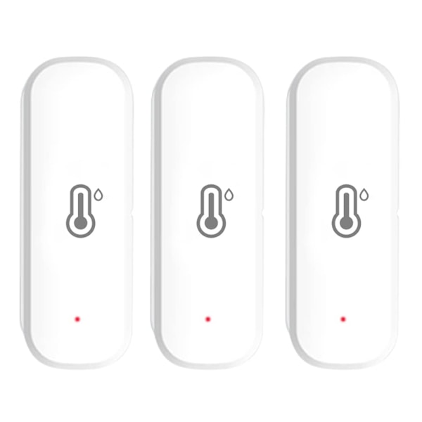 3-pack, WiFi för TUYA Smart Temperatur- och Fuktighetssensor, WiFi Inomhus Termometer och Hygrometer med Fjärrkontroll och Notisvarning
