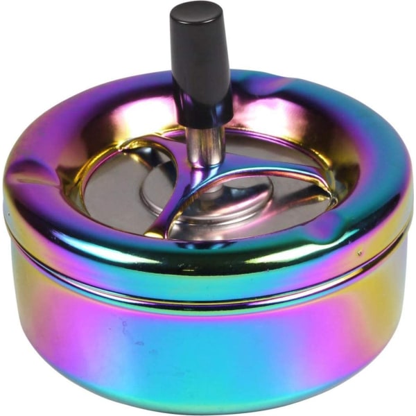 Rotating ashtray Rotating ashtray in rainbow design, colorful, 11 cm in diameter