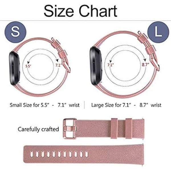 3-PACK Mjuka silikonarmband för Fitbit Versa 2 / Fitbit Versa / Fitbit Versa Lite Klassiska justerbara sportarmband för kvinnor och män Small Large (Utan Tra