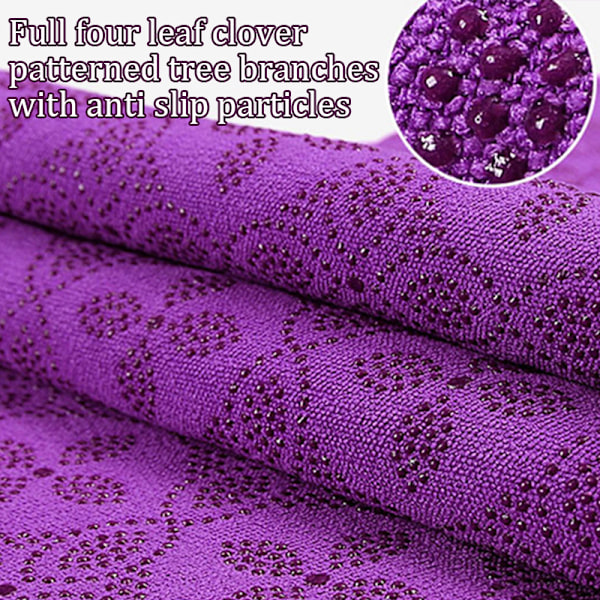 Yoga Håndklæde Yoga Måtte Stof Svedabsorberende Skridsikkert Tæppe purple