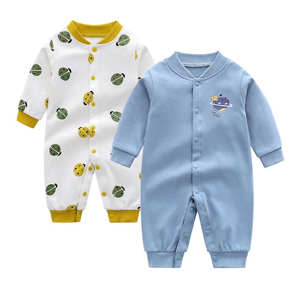 Höst och vinter nyfödd pyjamas set baby boy långärmad onesies 2 delar Army Green Army Green 18M