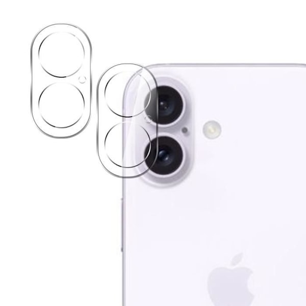 2 Anti-scratch härdat glas kameraskydd för iPhone 16 Plus