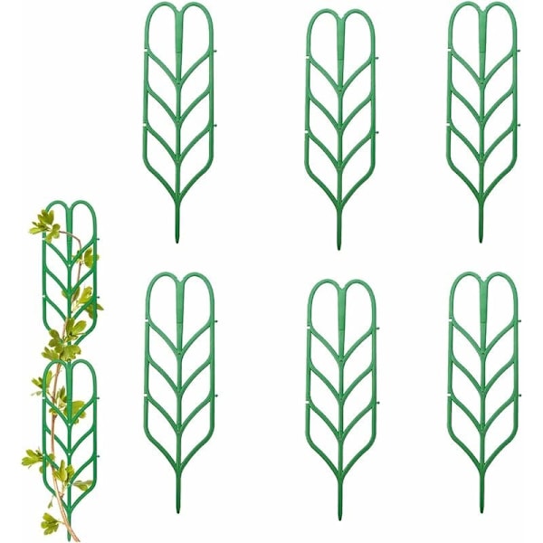 6 stk potteplante støtte bladform klatre hjelpeplanter mini rampe for P