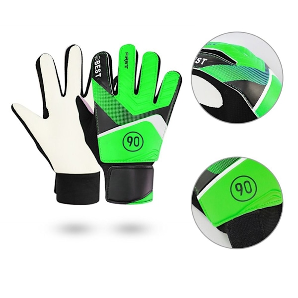 1 par barn fotbollsmålvaktshandskar Anti-kollision latex PU fotboll Handskydd handskar Orange Orange 6