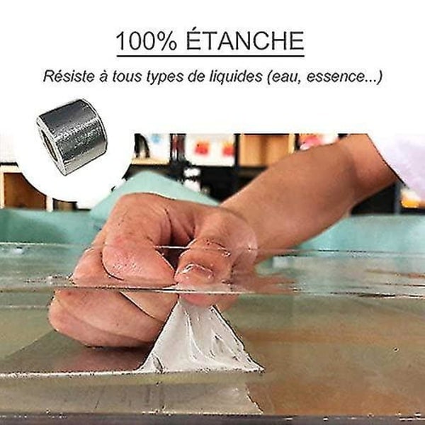Aluminiumtejp: Superstark och vattentät tejp med stark vidhäftning för sprickor, läckor, hål 5cm*5m