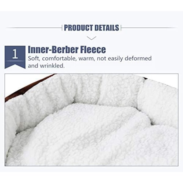 Rund eller oval formet Dimple Fleece Hundehule Seng Kæledyr Katte Seng