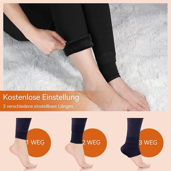 Dame varme vintertights med elastik og uldfor