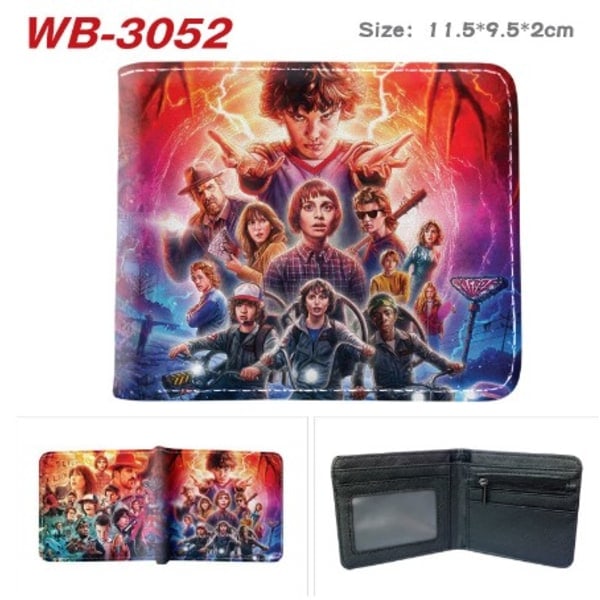 Stranger Things 4 sammenleggbar kortholder tegneserie lommebok gave B