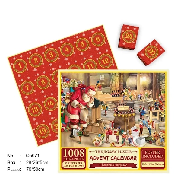 Advent calendar 2023 Christmas scene puzzle 24 days of Christmas puzzle Countdown calendars over 1000 puzzle pieces