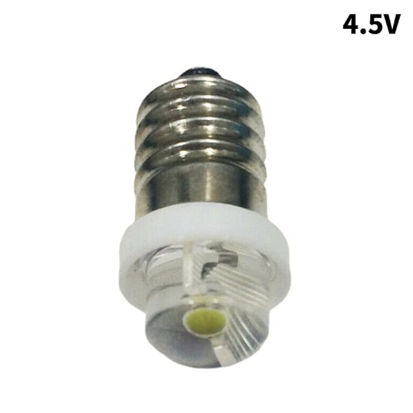3/4,5/6V 0,5W Glödlampslampa 6000K Vit LED E10 Sockel 4.5V