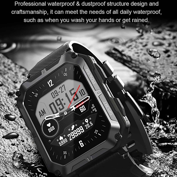 Sort, ny C20pro Bluetooth opkalds smart watch, udendørs tre-sikker
