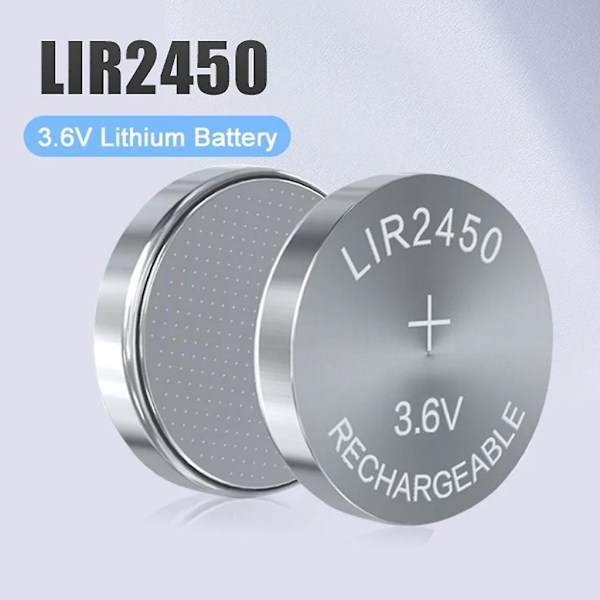 5-pak Lir2450 Lir 2450 3.6v Genopladelige Lithium Batterier Erstatter Cr2450
