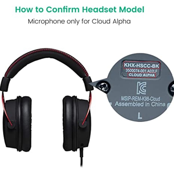 Mikrofon til HyperX Cloud Alpha S - Erstatningsmikrofon