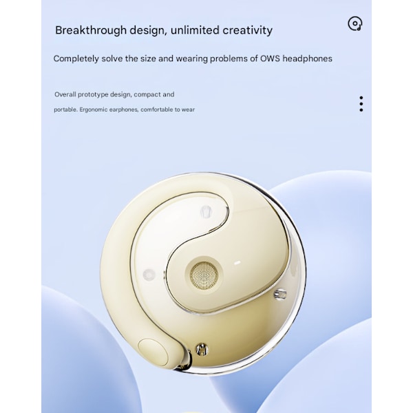 AI smart Bluetooth headset til real-time simultantolkning, kan afspille musik, let at bære, kompatibel med Apple og Android computere brown