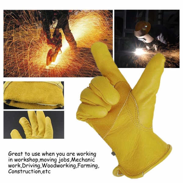 Lær hansker for menn og kvinner med justerbar håndledd