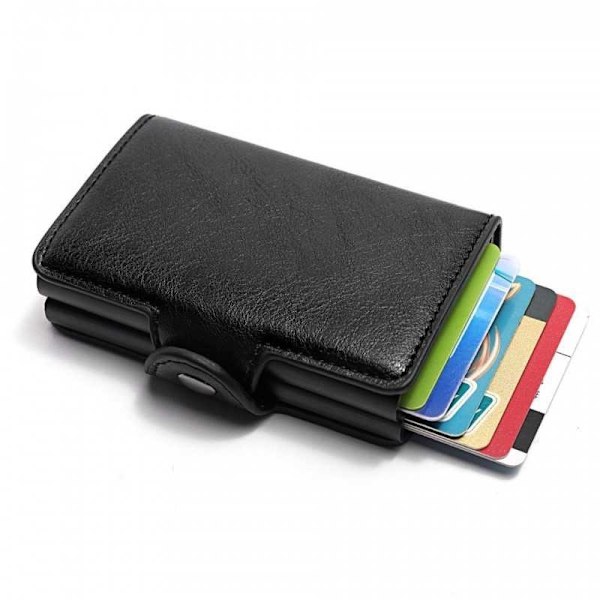 POP UP Tegnebog med RFID-NFC Blokering Kort Holder - 12 Kort Black Black