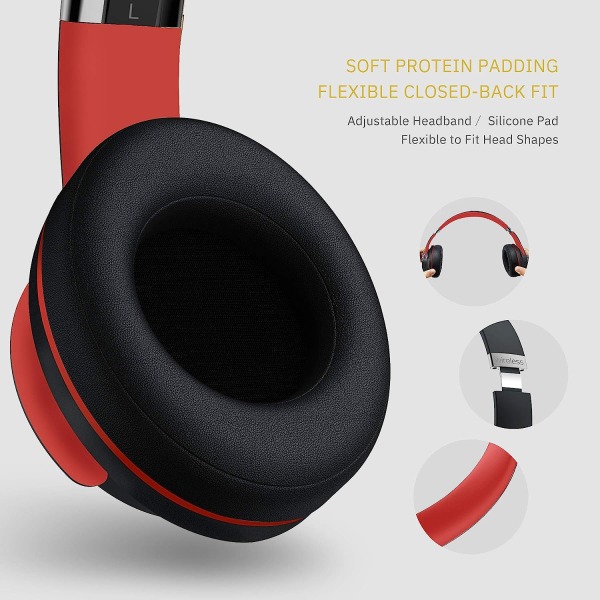 Bluetooth Over Ear Hodetelefoner Trådløse Hodetelefoner med 4 EQ-moduser