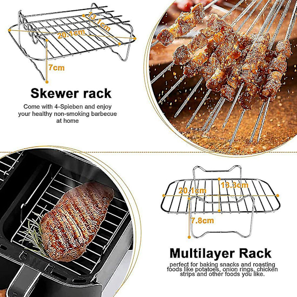 Airfryer-tilbehør, dobbelkurver Airfryer-tilbehør for Ninja
