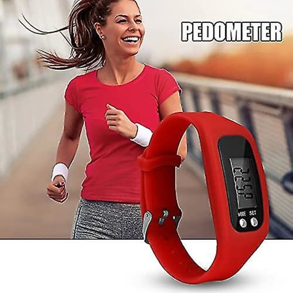 Askeltunnistin Kello LCD-näytöllä, Fitness Tracker Rannekoru, Digitaalinen Askeltunnistin, Fitness Tracker Kello[GKS] Black