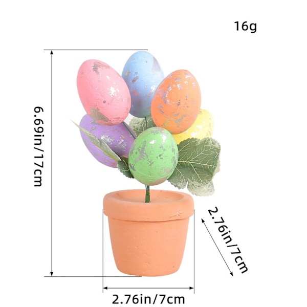 Påske 17cm Påske Egg Pot Flekker Egg Blomsterpotte Utendørs Hage Påske Dekorasjon AB170 D