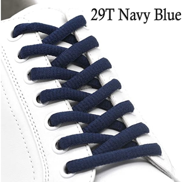 2 par ovala skosnören sportskosnören är lämpliga för sport-/löparskor, och repet är en one size(Nary Blue)