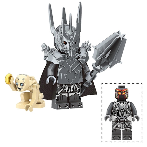 8 st Medeltida Riddare Sagan om Ringen Minifigurer Byggleksaker Antik Militär Rustning Soldater Actionfigurer