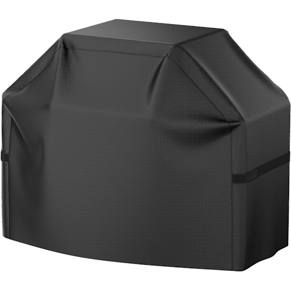 Grillskydd, 58 tum BBQ Gasgrillskydd för utomhusgrill, Vattentätt, Anti-UV, Rivsäkert, Färgfast Material, Grillskydd med Svart