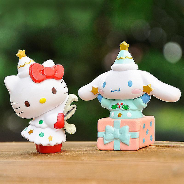 6 kpl Sanrio Anime-figuureja Nuken Koti Dekor Kakun Koriste