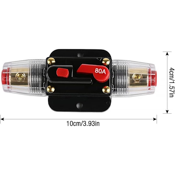 80A Automatisk Vandtæt Sikring, 12V-24 Inline Sikringsholder
