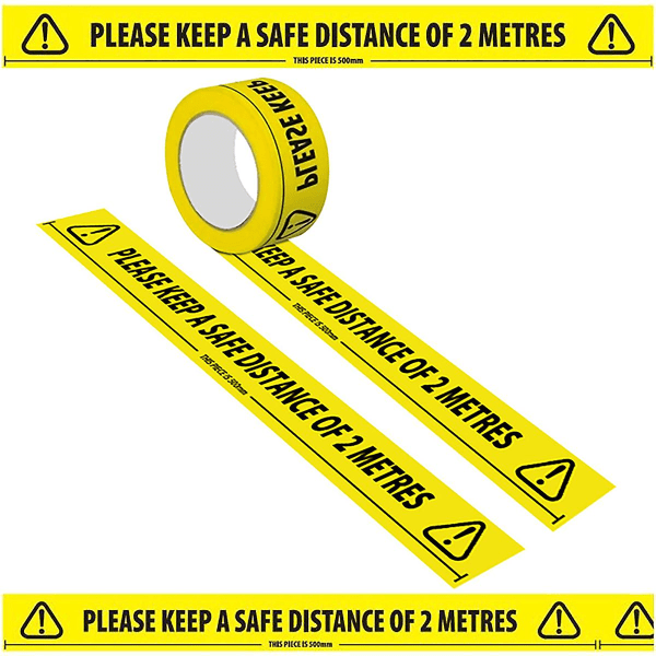 HHL Safety Social Distance Sticker "håll ditt avstånd 2m" varningsskyltar