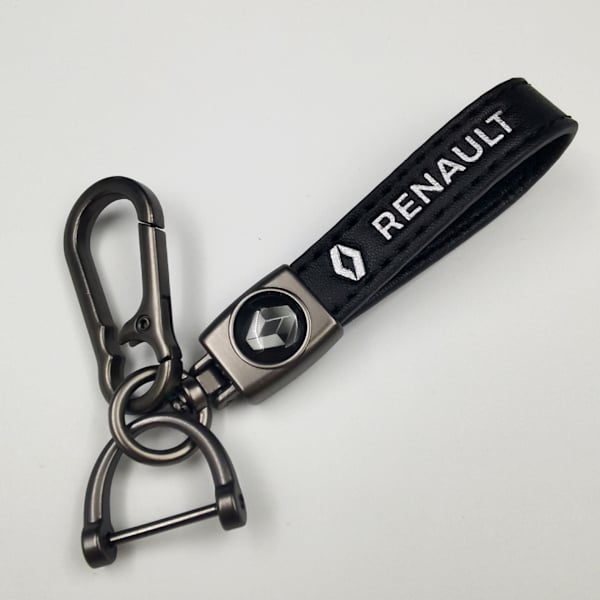 Personoitu logolla varustettu metallinen avaimenperä - Miesten nahkainen avaimenperä RR Renault Gunmetal Hardware