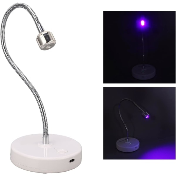 Galaxy USB 3W UV LED Nageltorklampa för Gellack, 360° Roterbar Svanhals Gel Nagelljus