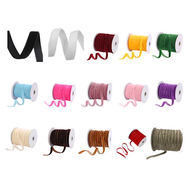 DIY Koristeelliset Samettinauhat Helppo 50 metriin useissa väreissä[GKS] style 3