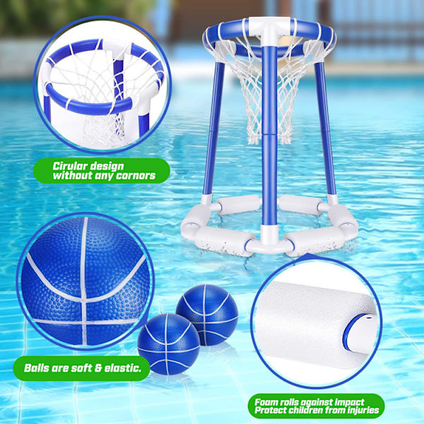 Vattenbasketkorg utomhus barn pool flytande basketkorg förälder-barn fest lek vattenleksaker