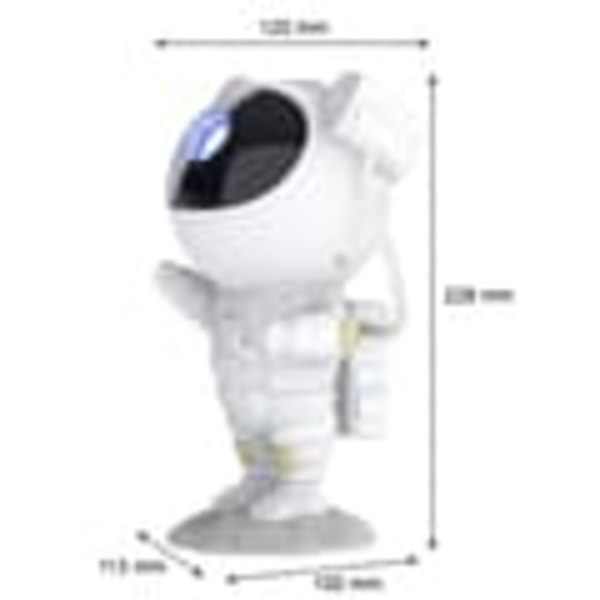 Nattlampe - Stjerneprojektor med LED-lampe - Astronaut