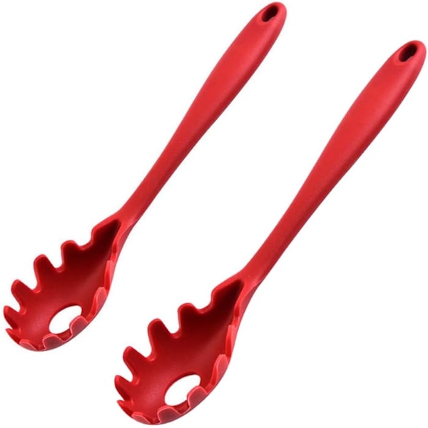 2-pack Kökspasta Sked Silikon Pasta Sked Köksredskap (Röd)