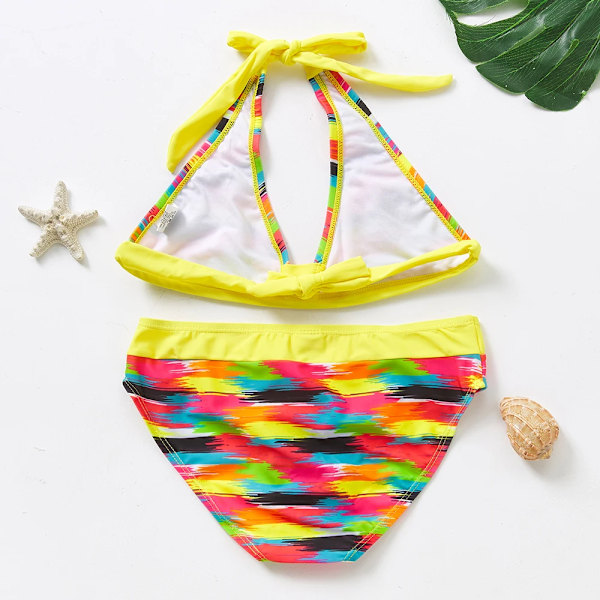 2~14Y Flickbaddräkt Tvådelade Bikiniset för flickor Barn Badkläder Flickor Badkläder Barn Strandkläder Biquini infantil-ST139 ST275 grön ST275 green 5-6Y