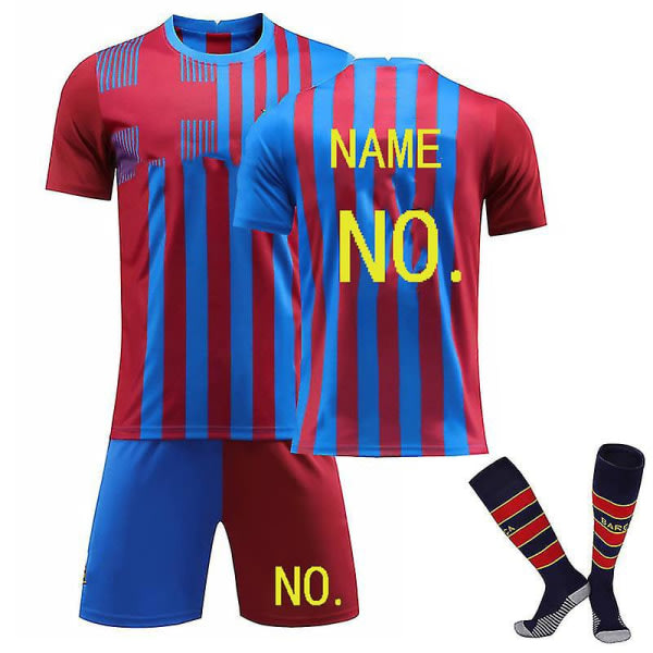 2022-2023 Ny fotbollströja Kit Vuxen Barn Fotbollströja T-shirt Shorts Kostym Kids 16(90-100CM) Me**i 10