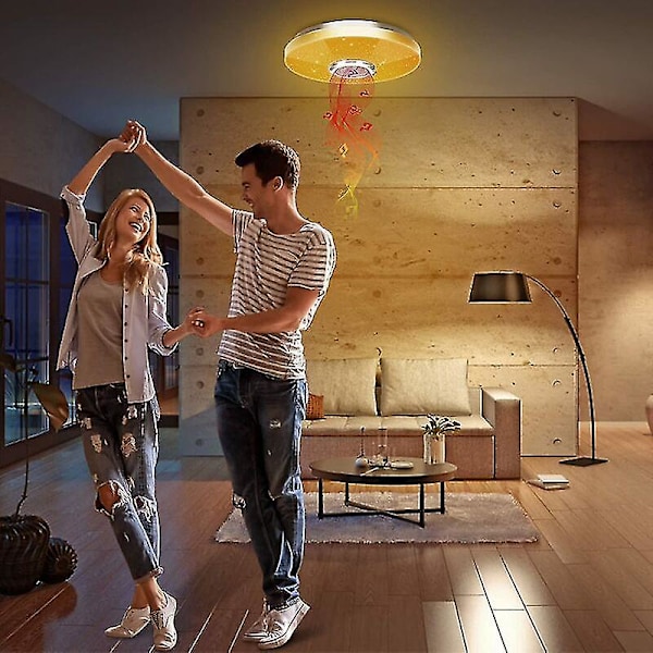 36W LED-kattovalaisin Bluetooth-kaiuttimella, älykäs kaukosäätimellä ja sovelluksella