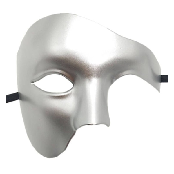 Maskeradmask vintage fantom av operan enögd halv ansiktskostym
