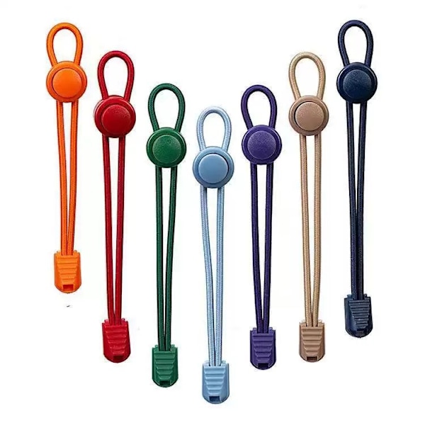 Elastiske skolisser 1 par for voksne/barn, trenger ikke å knyte elastiske låseskolisser (hvit) White