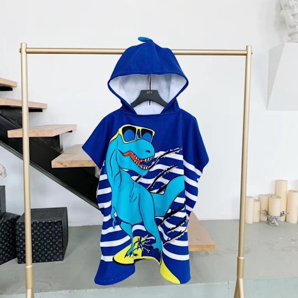Badehåndklæde til børn, udsøgt mønster badekåbe badehåndklæde poncho badehåndklæde poncho børn drenge piger sødt håndklæde med hætte til børn drenge piger