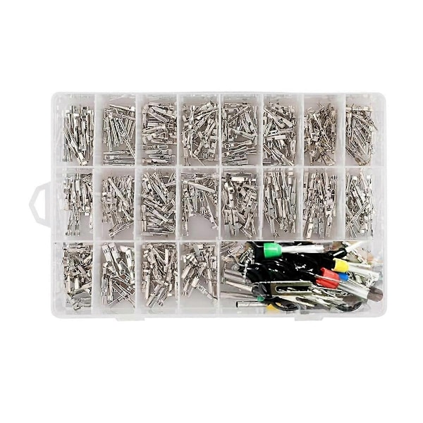 340 kpl 1/1,5/1,8/2,2/2,8/3,5 mm:n liitinnastat kaapeli karkaistu nasta uros naaras auton sähköliitinsarja auton johto - Xin