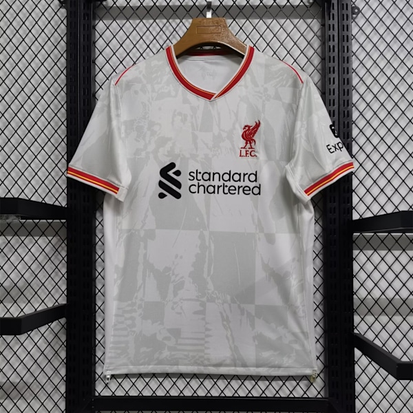 Liverpool FC Kort Ermet Fotballskjorte Sesong 2425 - Hurtigtørkende Pustende Sportsklær Borte 2 Away 2 XL