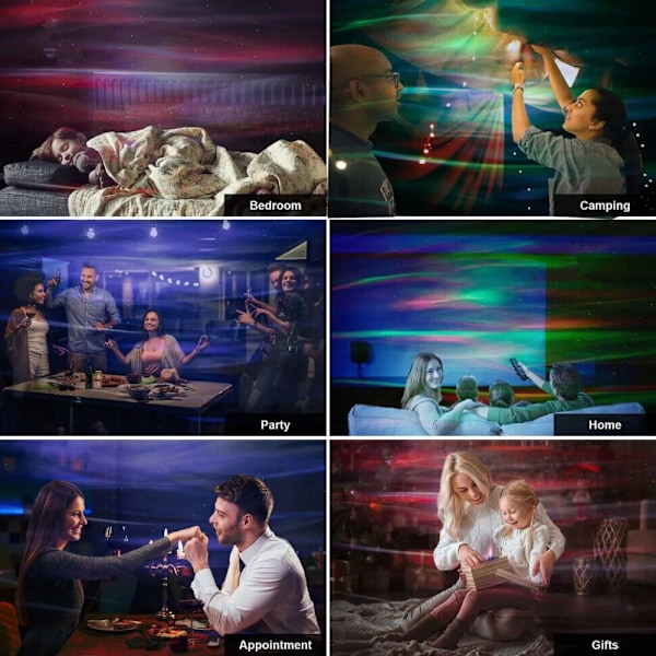 Norrsken Galax Projektionslampa Aurora Projektor Nattlampa