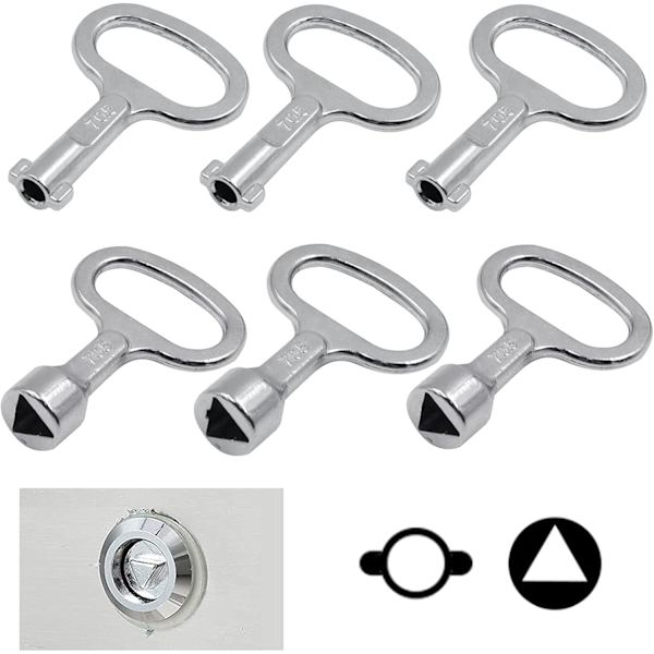 Spanner Triangular socket 6 deler Triangular nøkkel Triangular nøkkel