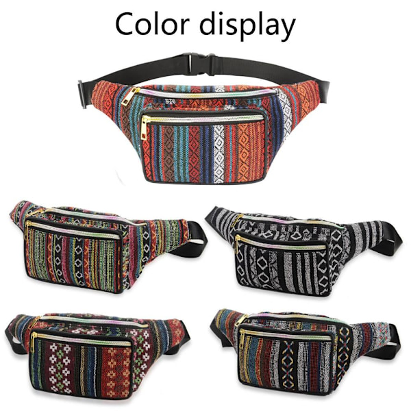 Boho Fanny Pack Rintapussi Vyötärölaukku A