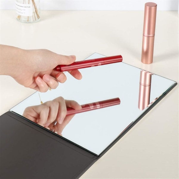 Makeup Spejl Stort Bærbart Super HD Spejl Makeup Spejl Multi Stand Vinkel Håndfri/Håndholdt/Bord Spejl Foldbart Spejl