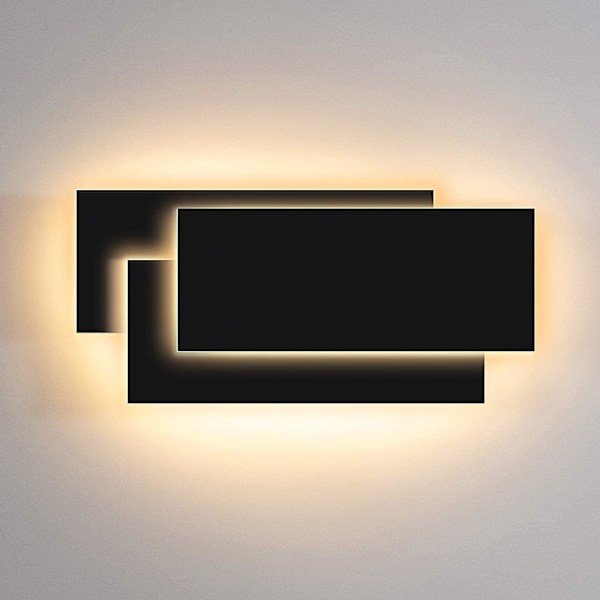 Sisäkäyttöön tarkoitetut LED-seinävalaisimet 12W Moderni LED-seinälamppu Musta 3000K